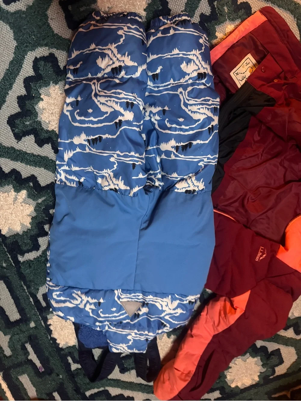 Winter kids bundle LL Bean Summit jacket with LL bean goose down Snow Bibs